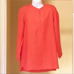 Eileen Fisher Linen Tunic Organic Lagenlook Size L
